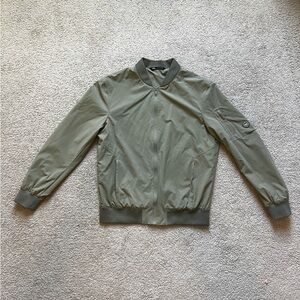 ZARA Bomber Jacket Men’s Large Olive Green Zip Front